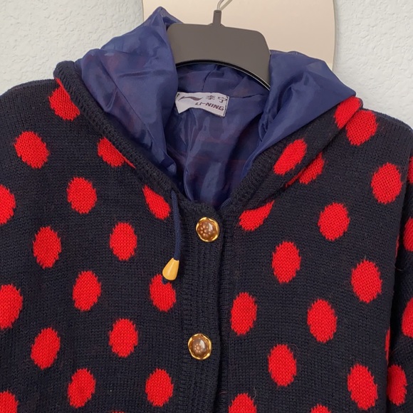 Vintage 90's floral knit hoodie - Picture 2 of 3